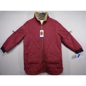 Weatherproof Vintage Quilted Sherpa Lined Coat Red L